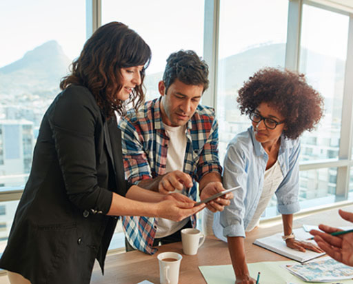 business professionals working together