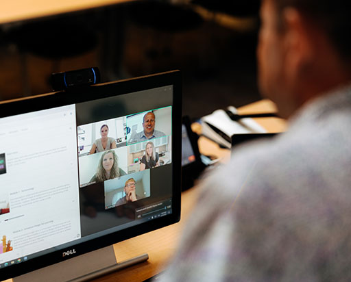teacher on a zoom call