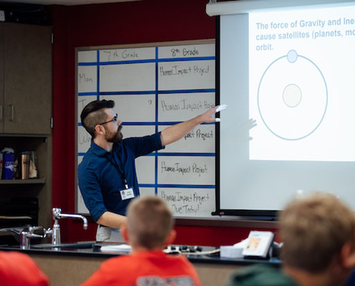 teacher in classroom