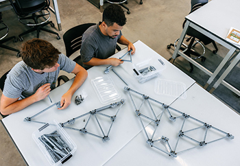 engineering students working on a project