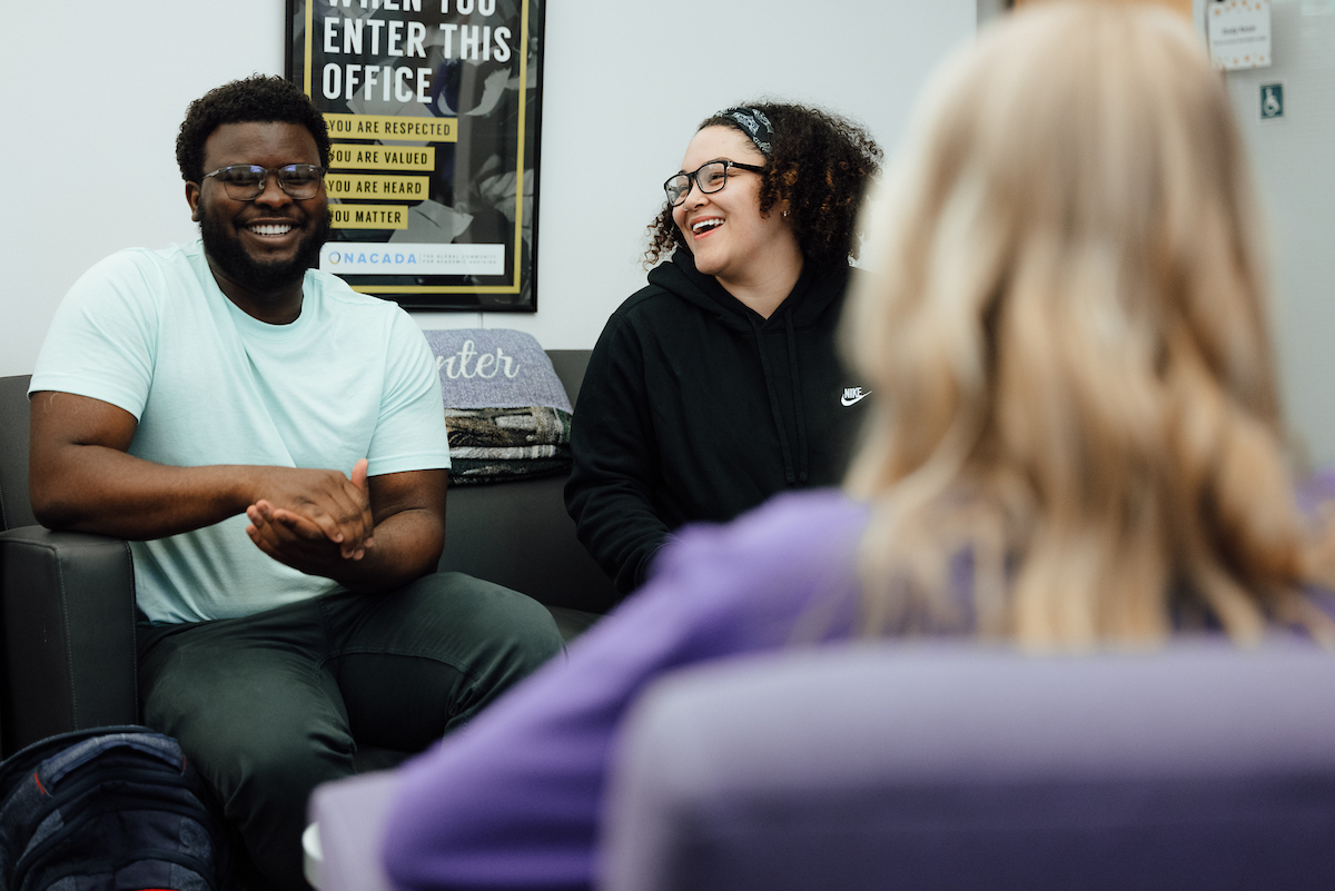 Students in conversation.