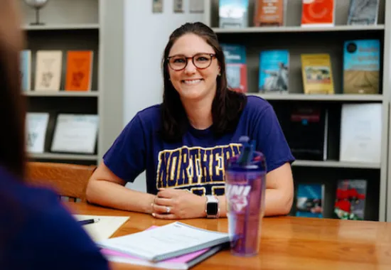 Employee smiling at the camera