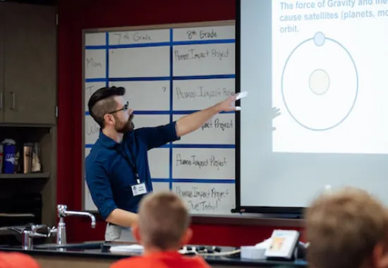 teacher in classroom