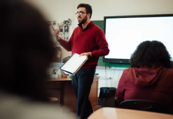 Professor teaching.